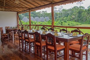 yasuni kichwa lodge south land touring ecuador dinning room